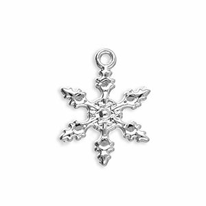 Anh&auml;nger Metall Snowflake Silver