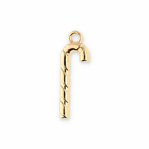 Anh&auml;nger Metall Candy Cane Gold