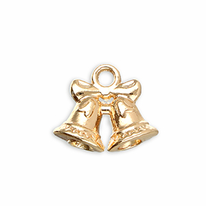 Anh&auml;nger Metall Christmas Bells Gold
