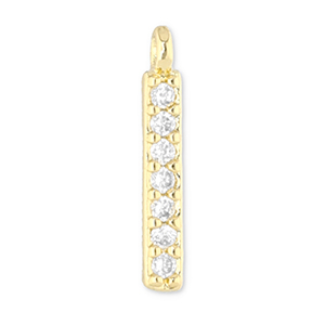 TQ Metall Brass Anh&auml;nger Bar Gold-transparent