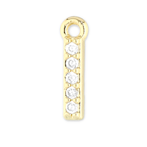 TQ Metall Brass Anh&auml;nger Bar Gold-transparent