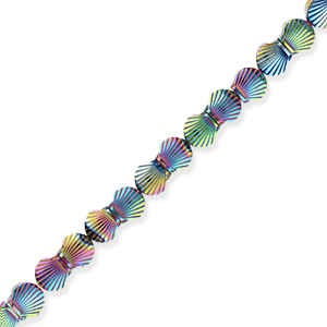 Perlen aus H&auml;matit Shell Purple-green-AB coating