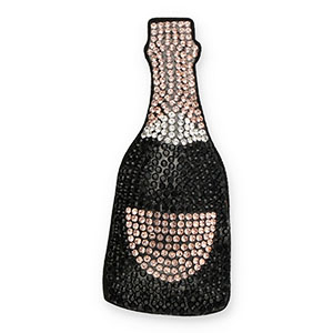 Statement hangers mit Strass Bottle champagne Black-rose gold-crystal