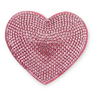 Statement hangers mit Strass Heart Light pink