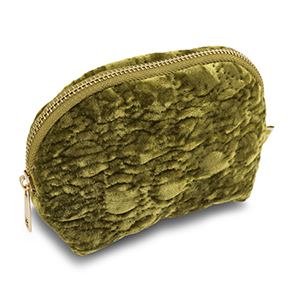 BY31&reg; Etui Sammt with stiched Circles Olive green