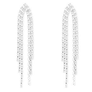 Eco-brass&reg; nachhaltiges Messing Ohrringe / Ohrstecker mit Zirkonia Silver-crystal