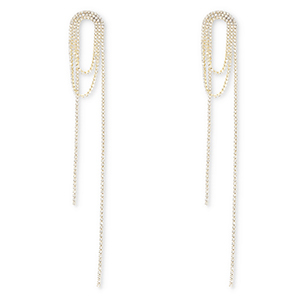 Eco-brass&reg; nachhaltiges Messing Ohrringe / Ohrstecker mit Strass Gold-crystal