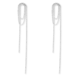 Eco-brass&reg; nachhaltiges Messing Ohrringe / Ohrstecker mit Strass Silver-crystal