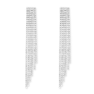 Eco-brass&reg; nachhaltiges Messing Ohrringe / Ohrstecker mit Strass Silver-crystal