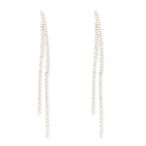 Eco-brass&reg; nachhaltiges Messing Ohrringe / Ohrstecker mit Strass Gold-crystal