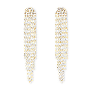 Eco-brass&reg; nachhaltiges Messing Ohrringe / Ohrstecker mit Strass Gold-crystal
