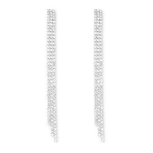 Eco-brass&reg; nachhaltiges Messing Ohrringe / Ohrstecker mit Strass Silver-crystal