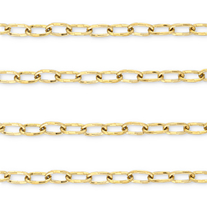 Zubeh&ouml;r aus Stainless Steel - Rostfreiem Stahl Gliederkette Oval Gold
