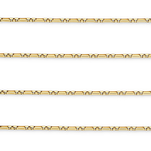 Zubeh&ouml;r aus Stainless Steel - Rostfreiem Stahl Gliederkette Rectangle Gold