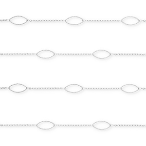 Zubeh&ouml;r aus Stainless Steel - Rostfreiem Stahl Gliederkette Oval Silver