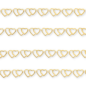 Zubeh&ouml;r aus Stainless Steel - Rostfreiem Stahl Gliederkette Hearts Gold