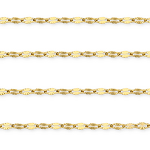 Zubeh&ouml;r aus Stainless Steel - Rostfreiem Stahl Gliederkette Oval Gold