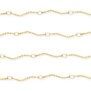 Zubeh&ouml;r aus Stainless Steel - Rostfreiem Stahl Gliederkette Waves Gold
