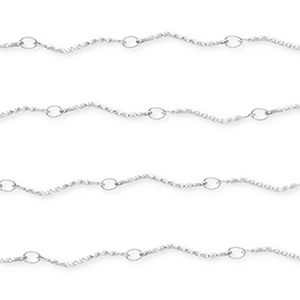 Zubeh&ouml;r aus Stainless Steel - Rostfreiem Stahl Gliederkette Waves Silver