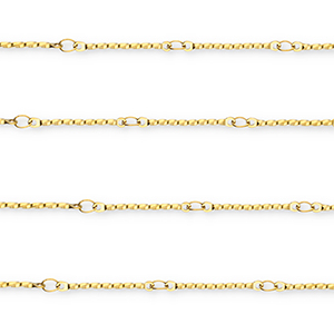 Zubeh&ouml;r aus Stainless Steel - Rostfreiem Stahl Gliederkette Rod Gold