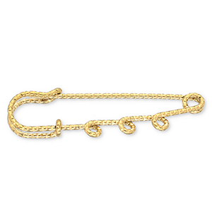 Zubeh&ouml;r aus Stainless Steel - Rostfreiem Stahl Ornamental Pin with 3 Loops Gold