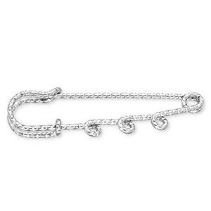 Zubeh&ouml;r aus Stainless Steel - Rostfreiem Stahl Ornamental Pin with 3 Loops Silver