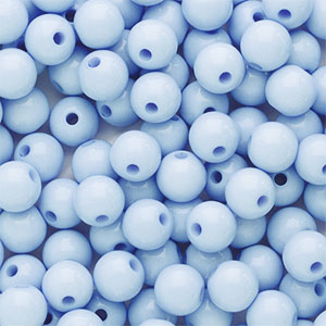 6 mm Perlen aus Acryl matt Icy blue