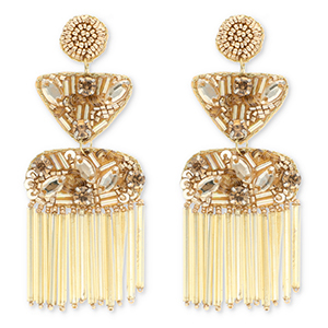 Musthave Ohrringe / Ohrstecker mit Glasperlen Gold