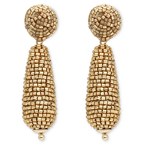 Musthave Ohrringe / Ohrstecker mit Glasperlen Drop Gold