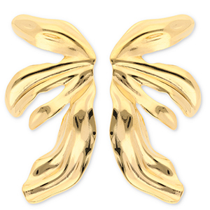 Stainless Steel - Rostfrei Stahl Ohrringe / Ohrstecker Wings Gold