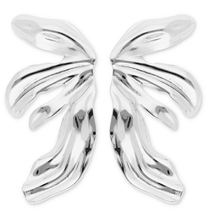 Stainless Steel - Rostfrei Stahl Ohrringe / Ohrstecker Wings Silver