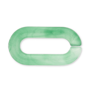 Kettenglied, Acryl, 20 mm, lose Jade green