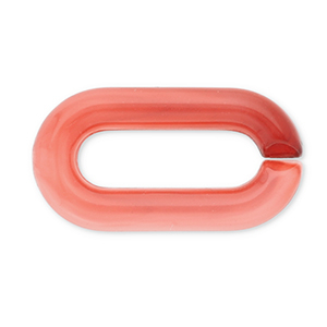 Kettenglied, Acryl, 20 mm, lose Coral red