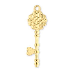 Anh&auml;nger aus Stainless Steel - Rostfreiem Stahl Key Gold
