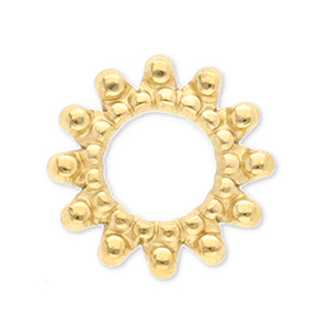 Zubeh&ouml;r aus Stainless Steel - Rostfreiem Stahl Anh&auml;nger / Zwischenst&uuml;ck Bali Ring Gold
