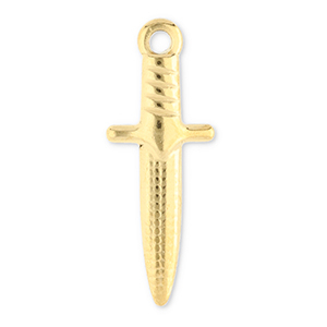 Anh&auml;nger aus Stainless Steel - Rostfreiem Stahl Dagger Gold