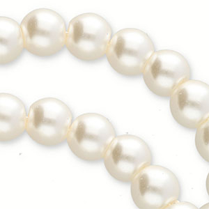 Top Qualit&auml;t Glaswachs Perlen 6 mm Ivory white
