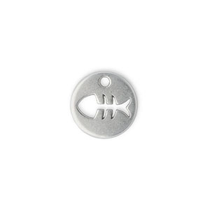 Anh&auml;nger Metall DQ Zwischenst&uuml;ck Fishbone Antik silber (Nickelfrei)