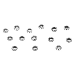 Perlen aus Rostfreiem Stahl - Stainless Steel 2 mm Silver