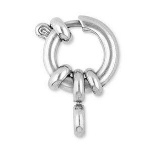 Zubeh&ouml;r aus Stainless Steel - Rostfreiem Stahl Rettungsring Verschluss 10 mm mit &Ouml;se Silver