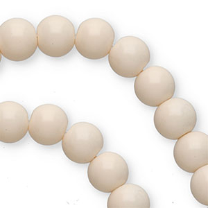 Glas Perlen 6 mm opaque Light cream peach