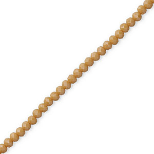 Facetten Top Glas Perlen 4x3 mm Rondellen Camel brown-pearl shine coating