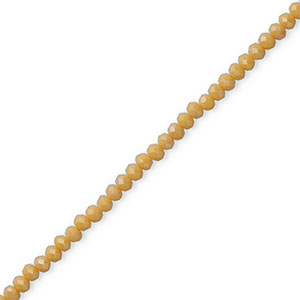 Facetten Top Glas Perlen 4x3 mm Rondellen Light brown-pearl shine coating
