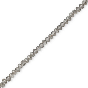 Facetten Top Glas Perlen 4x3 mm Rondellen Grey-pearl shine coating