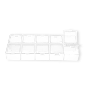 Schmuck Aufbewahrungsboxen mit 10 F&auml;chern Transparent