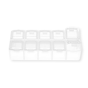 Schmuck Aufbewahrungsboxen mit 10 F&auml;chern Transparent