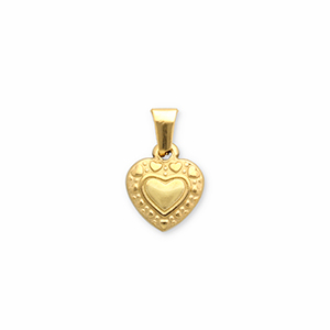 Anh&auml;nger aus Stainless Steel - Rostfreiem Stahl Heart Gold
