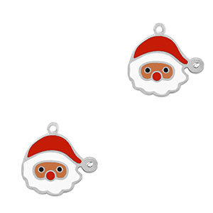 Anh&auml;nger aus Stainless Steel - Rostfreiem Stahl Santa Silver-red