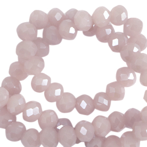 Facetten Top Glas Perlen 3x2mm Rondellen Lavender fog-pearl shine coating