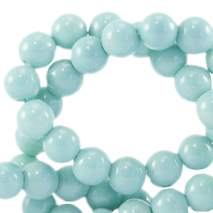 Glas Perlen 4 mm opaque Pagoda blue